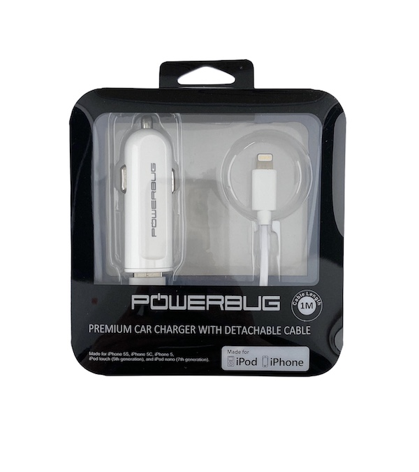 Powerbug Apple MFi Approved | Lightning Car Charger