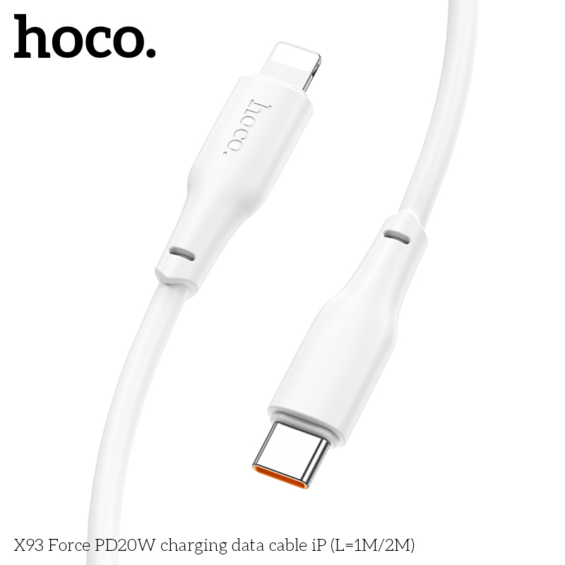 Hoco X93 | Force PD20W Type-C - Lightning Cable - 2 Meters