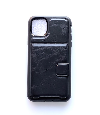 [FW2-06] Coco Heavy Duty Leather Magnetic /w Card Slots | iPhone 12/12 Pro (6.1) - Black
