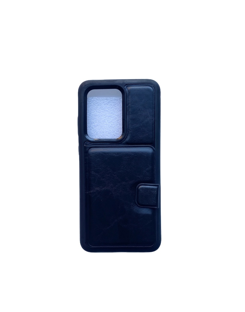 [LW1-43] Coco Heavy Duty Leather Magnetic /w Card Slots | Samsung S20 Ultra - Black