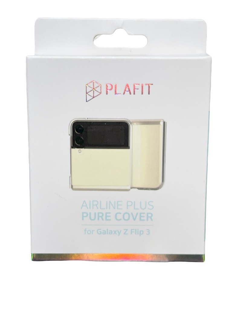 [FW10-3] Korean Plafit Airline Plus Metalic | Samsung Z Flip 3 - White