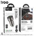 iRoo CR38L | Fast PD38W Dual Ports (1C/1A) Car Charger with USB C-L Cable