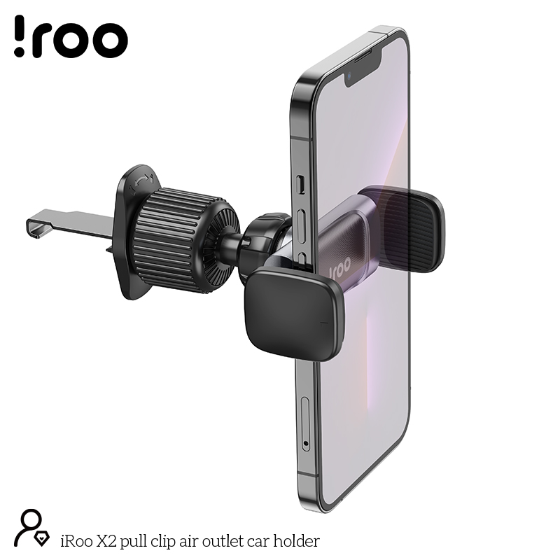 iRoo X2 | Pull clip air vent car holder