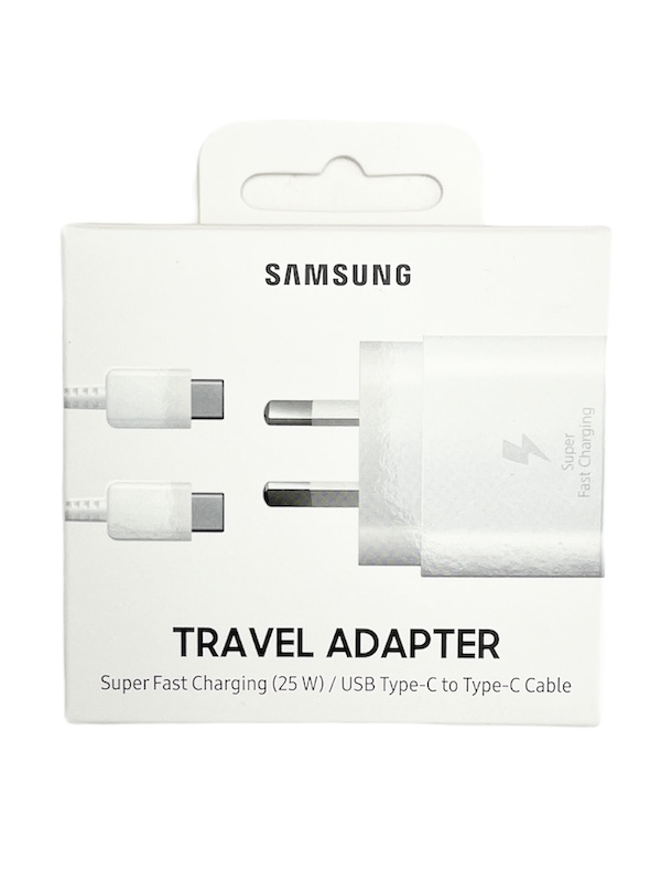 NEW SAMSUNG 25W PD 3.0 SUPER FAST TYPE-C TRAVEL ADAPTOR /w Cable (Samsung S21/S21+/S21 Ultra) -  White