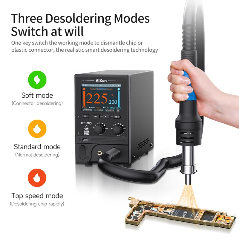 Aixun H310D 1000W Intelligent Digital Display Hot Air Gun Soldering Station