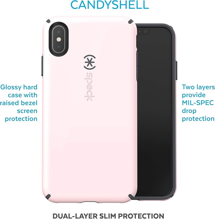 Speck Candy Shell Grip | iPhone X/Xs - Cuarzo Rosa/Gris Pizarra