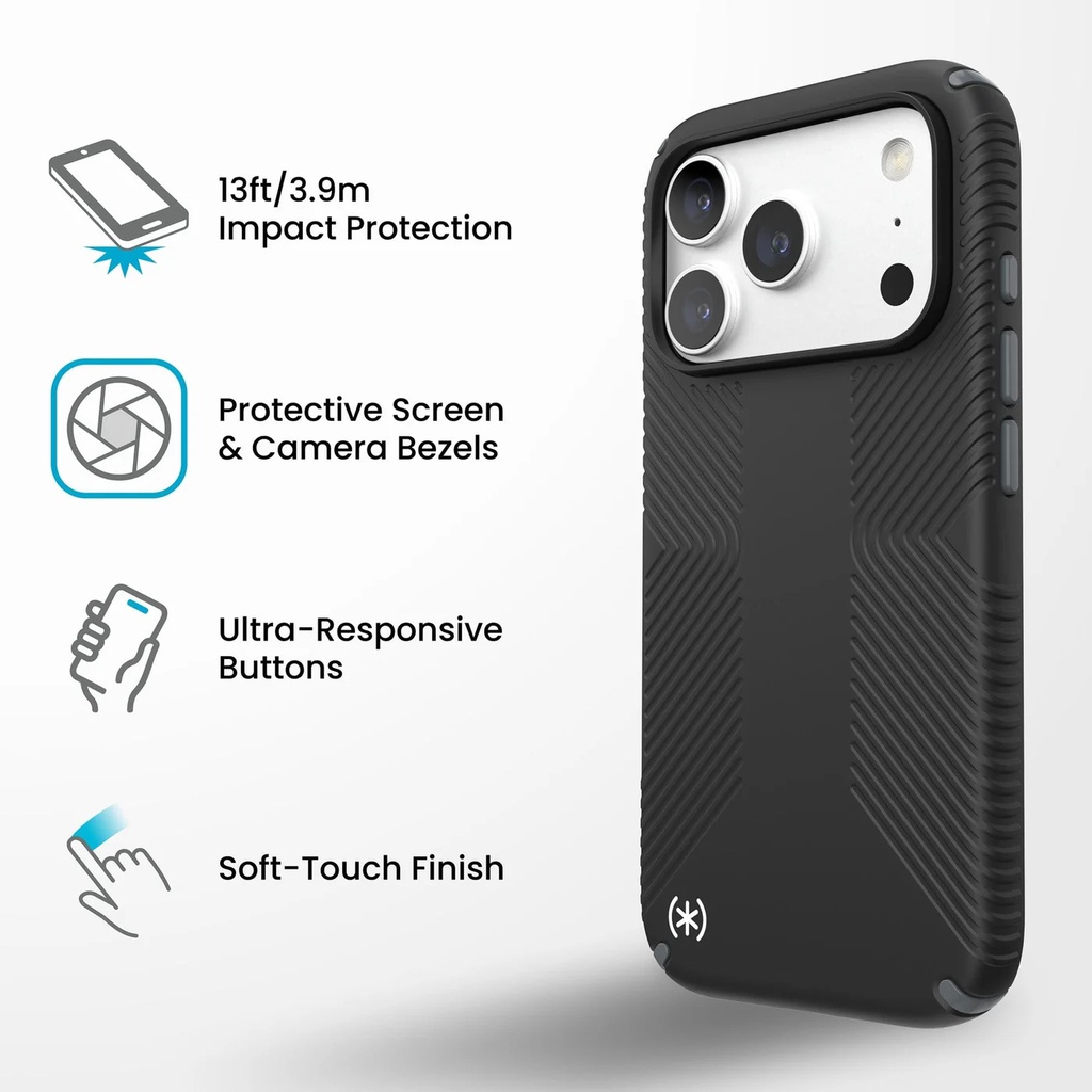 Speck Presidio GRIP Magsafe | iPhone 18 Pro/iPhone 17 Pro - Black