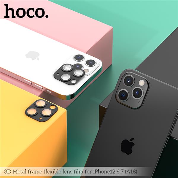 Hoco A18 Metal Frame Camera Glass | iPhone 12 Pro Max (6.7)