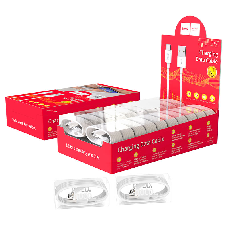 Hoco X64 | Bulk Box of 40x USB Cables - Type-C