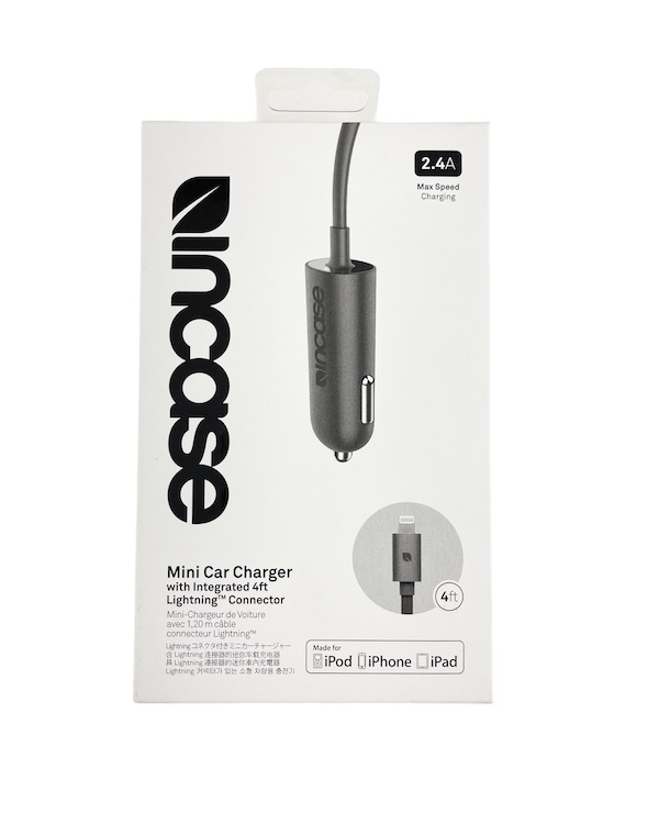 Incase Apple Mfi Approved | 2.4A Lightning Car Charger - 1.2m